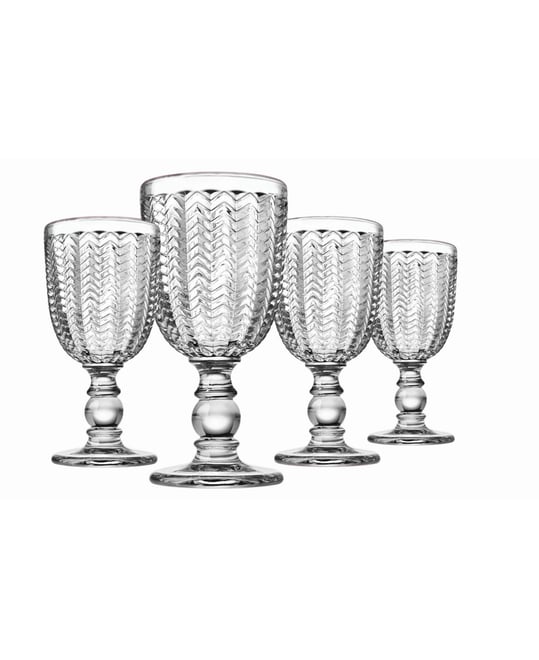 Set of 8 Arctic Lights white wine glasses. Dishwasher safe.