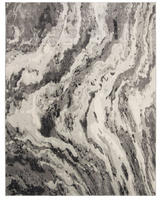 Evoke EVK285 Ivory and Gray 8' x 10' Area Rug