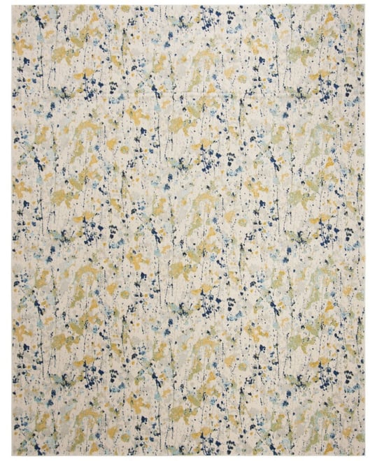 Evoke EVK284 Ivory and Yellow 8' x 10' Area Rug