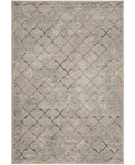 Brentwood BNT809 Light Gray and Blue 8' x 10' Area Rug