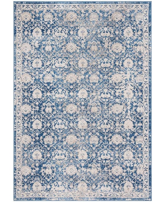 Brentwood BNT896 Navy and Creme 8' x 10' Area Rug