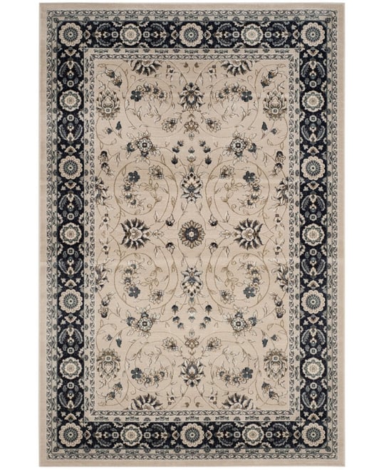 Lyndhurst LNH340 Light Beige and Anthracite 8' x 10' Area Rug