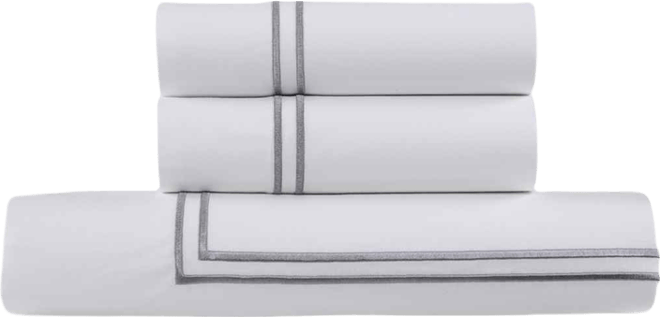 100% Cotton Percale Satin Stitched 3-Pc. Duvet Cover Set, King/California King