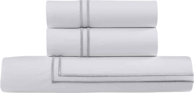100% Cotton Percale Satin Stitched 3-Pc. Duvet Cover Set, King/California King