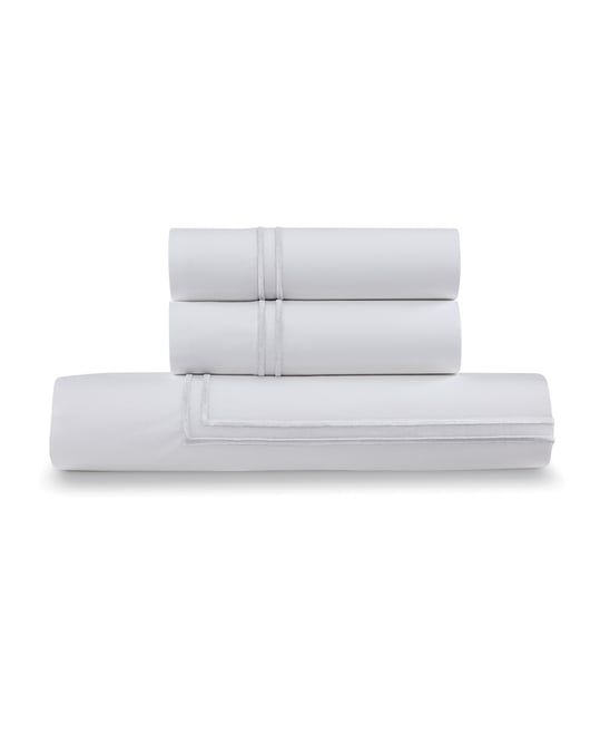 100% Cotton Percale Satin Stitched 3-Pc. Duvet Cover Set, Full/Queen
