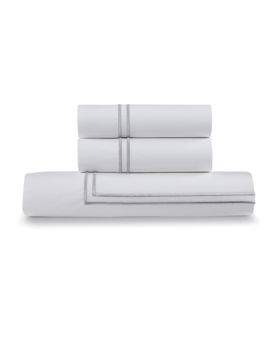 100% Cotton Percale Satin Stitched 3-Pc. Duvet Cover Set, Full/Queen