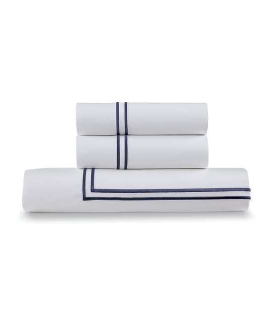 100% Cotton Percale Satin Stitched 3-Pc. Duvet Cover Set, Full/Queen