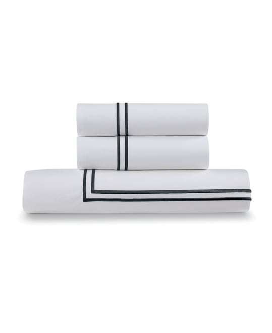 100% Cotton Percale Satin Stitched 3-Pc. Duvet Cover Set, Full/Queen