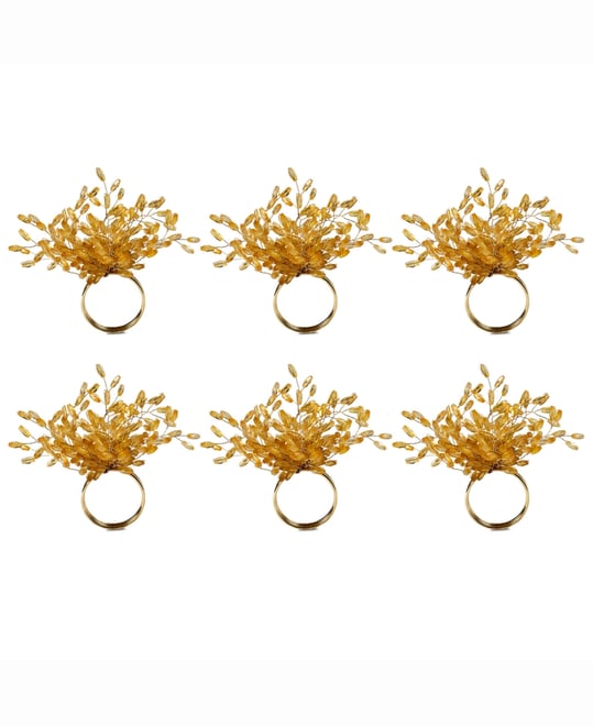 Beaded Burst Napkin Ring, Set of 6
