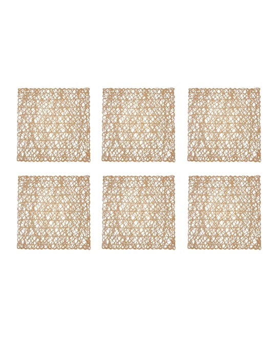 Woven Paper Square Placemat, Set of 6
