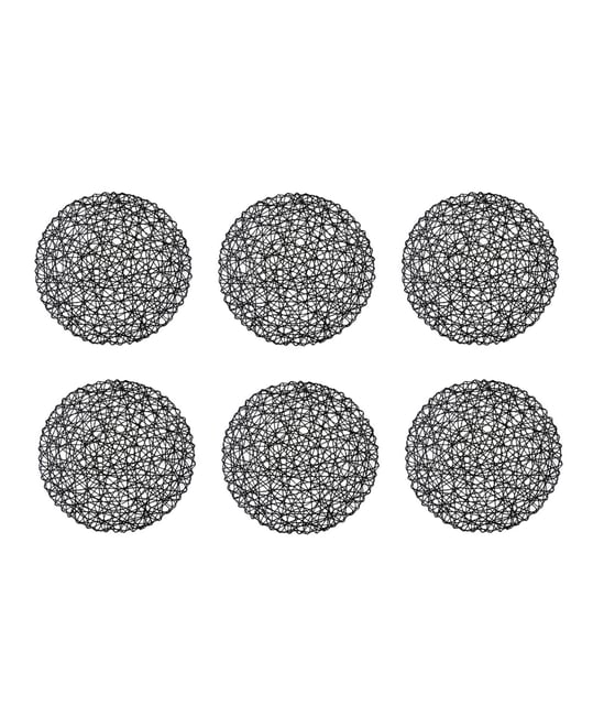 Woven Paper Round Placemat, Set of 6