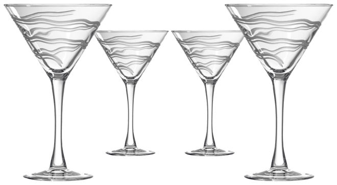 Rolf Glass Good Vibrations Martini 10Oz Set Of 4 Glasses Macy s