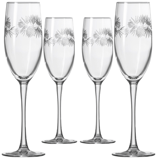 Icy Pine Champagne Flute 8oz