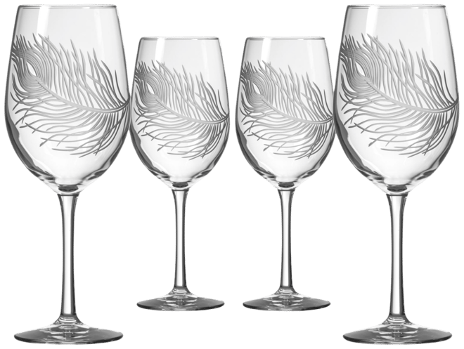 Peacock White Wine Glass 12oz