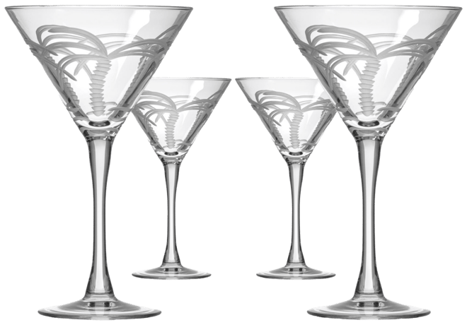 Palm Tree Martini Glass 10oz