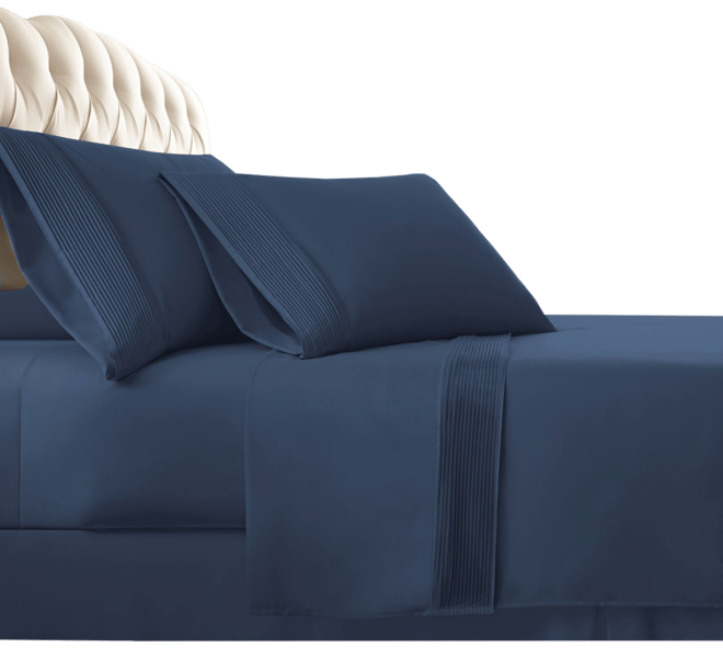 Classy Pleated 21" Extra deep, Pocket Sheet Set, California King