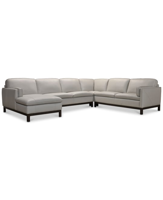 Pc Leather Chaise Sectional Sofa