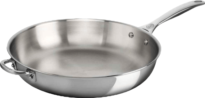 Stainless Steel 12.5" Deep Fry Pan with Helper Handle