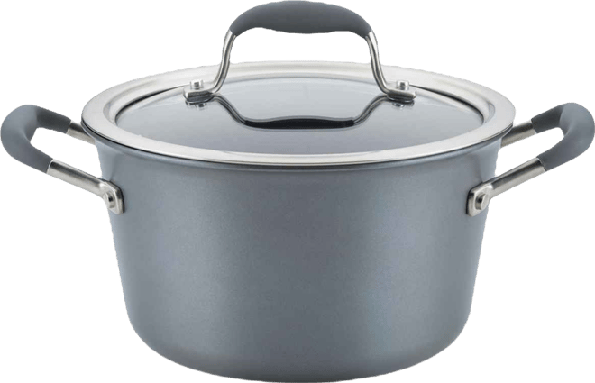 Advanced Home Hard-Anodized Nonstick 4.5-Qt. Tapered Saucepot