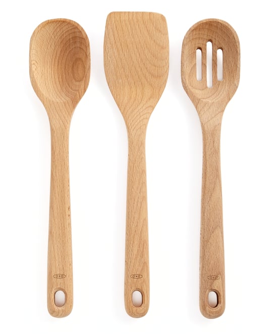 3 Piece Wooden Kitchen Utensils Set