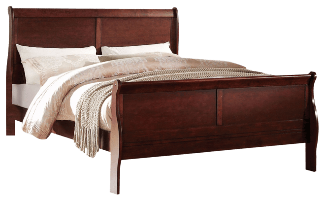 Acme Louis Philippe III Nightstand, Cherry Finish India