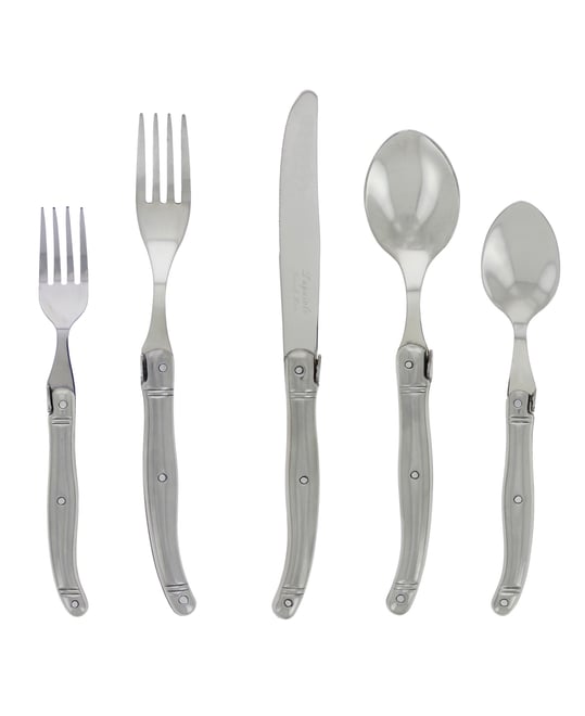 20 Piece Silverware Set Service for 4, Stainless Steel Flatware