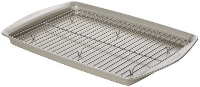 Nonstick Jumbo 13" x 19" Cookie Pan with Roasting Rack