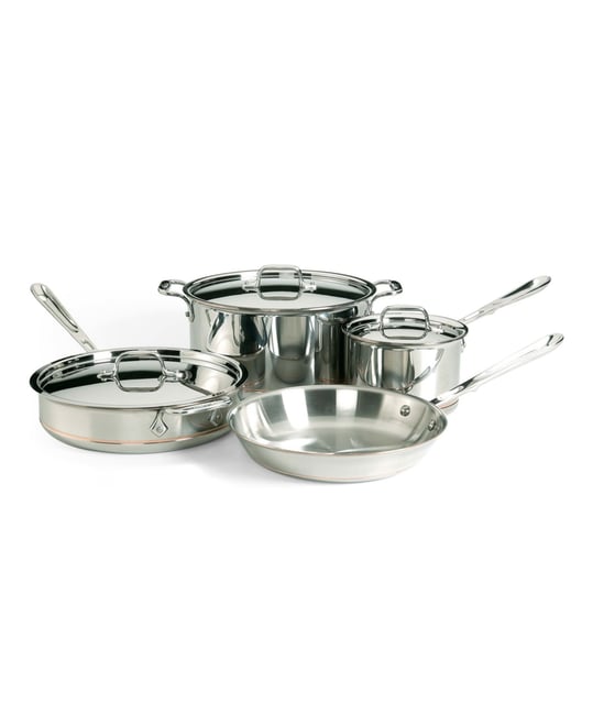 All-Clad Copper Core Cookware Set, 7 Piece - Macy's