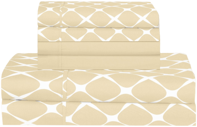 Geometric Printed Microfiber 4-Pc. Sheet Set, Twin