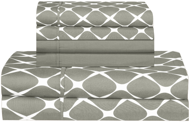 Geometric Printed Microfiber 6-Pc. Sheet Set, King