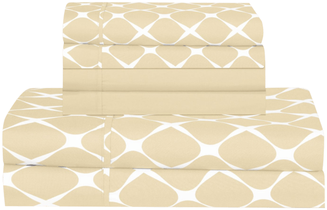 Geometric Printed Microfiber 6-Pc. Sheet Set, Full