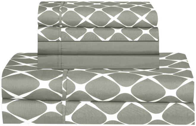 Geometric Printed Microfiber 6-Pc. Sheet Set, Full
