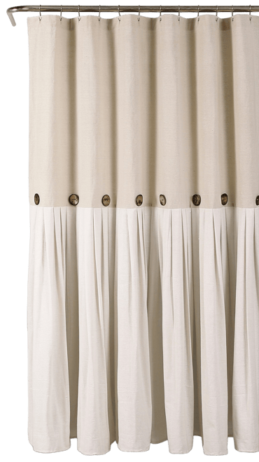 Linen Button Shower Curtain, 72" x 72"