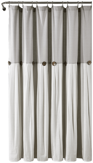 Linen Button Shower Curtain, 72" x 72"