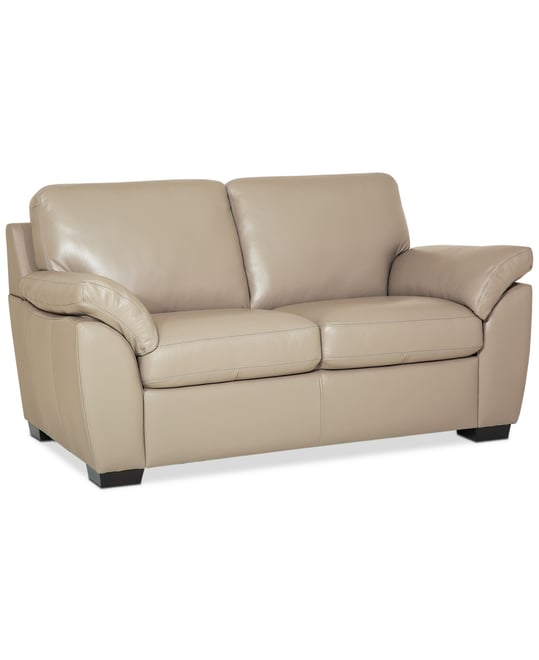 Lothan 64" Leather Loveseat, Created for Macy's