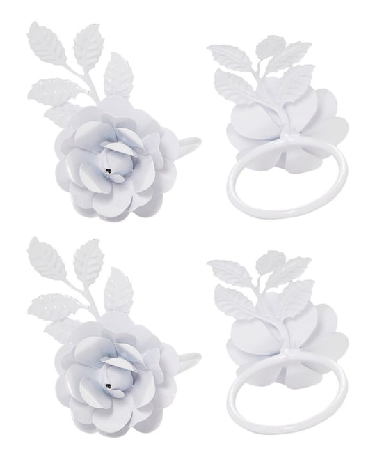 Rose Napkin Ring Set of 4