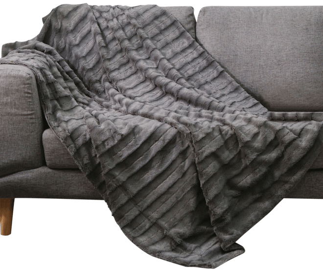 Ultra Soft Faux Fur to Microplush Reversible Oversized Throw, 60" x 70"