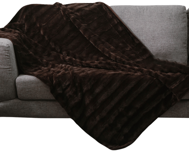 Ultra Soft Faux Fur to Microplush Reversible Oversized Throw, 60" x 70"