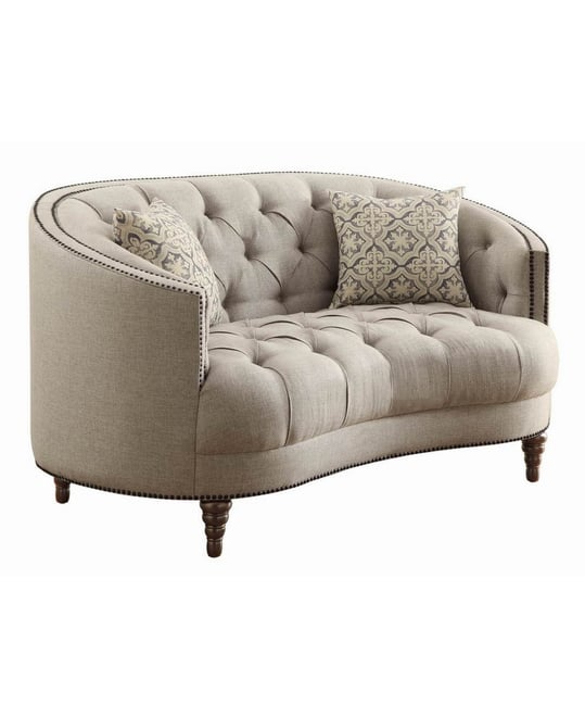 COASTER COMPANY OF AMERICA Coaster Home Furnishings Avonlea Loveseat with Button Tufting Macy s