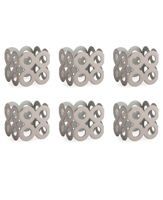 Square Die Cut Napkin Ring Set of 6