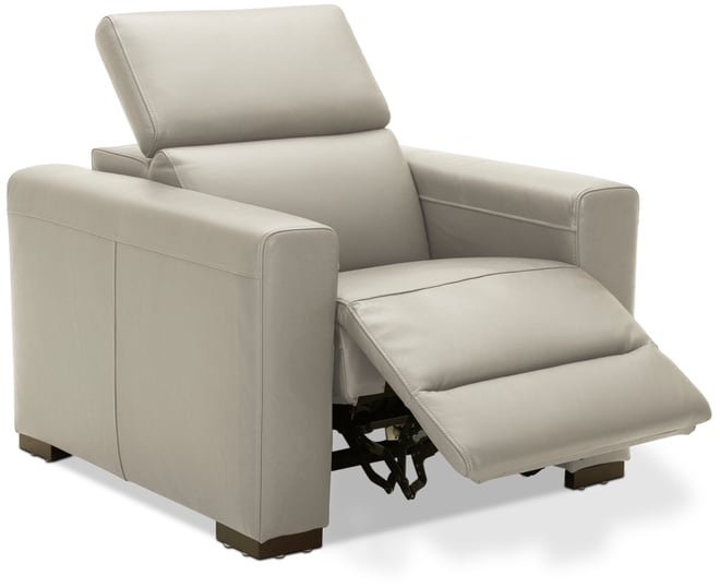 Nevio 39" Leather Power Recliner with Rachet Headrest