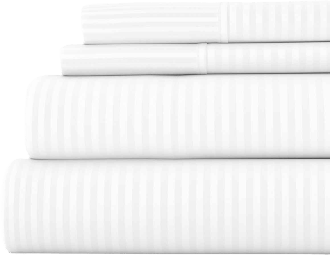 Expressed In Embossed Striped 4-Pc. Sheet Set, King