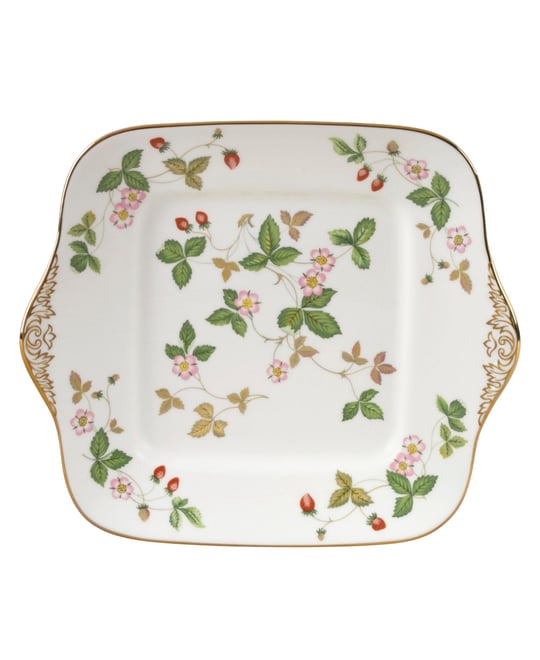 Wedgewood Wild Strawberry Square Cake Plate - Macy's