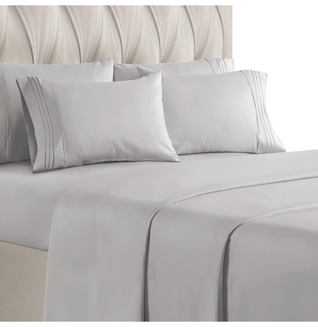 6 Piece Microfiber Solid Sheet Set