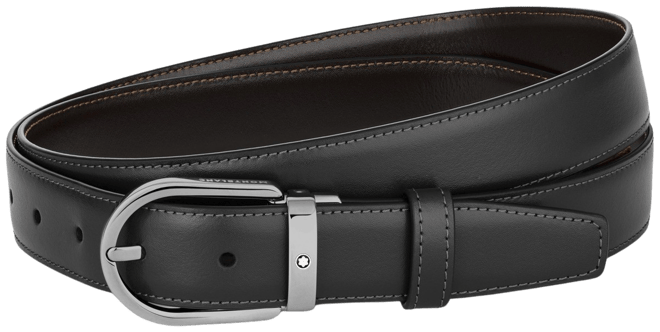 Men's Horseshoe Reversible Leather Belt