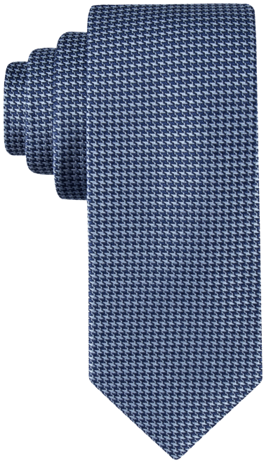 Men's Indigo Houndstooth Tie