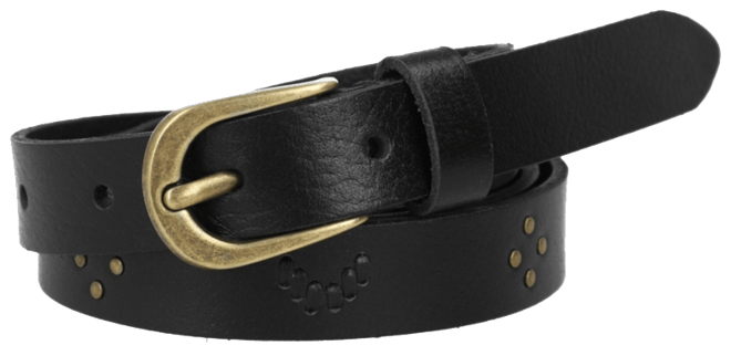 Women's 20mm Beaded Leather Belt