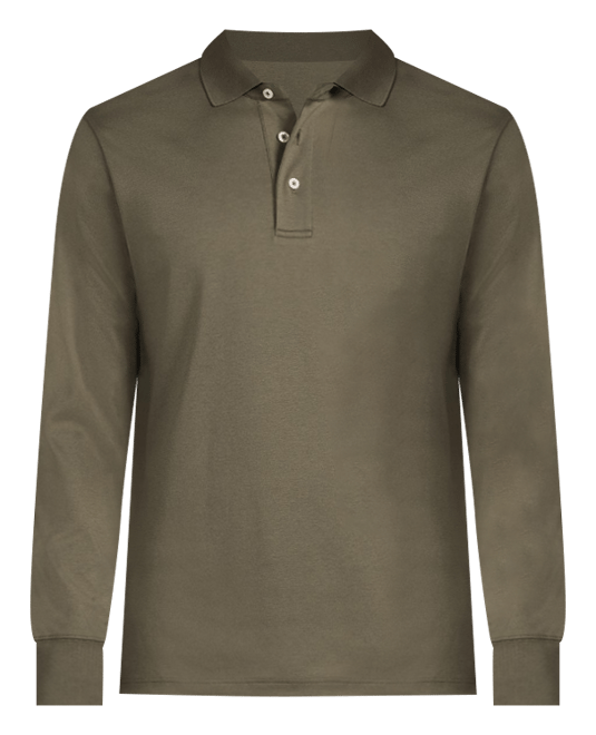 Men's Long Sleeve Cotton Supima Polo Shirt