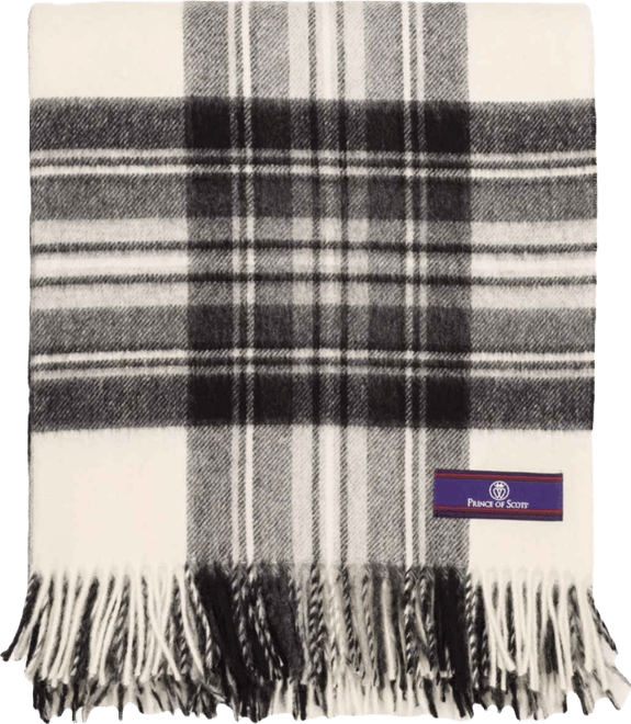 Highland Tartan Tweed Merino Wool Throw, 55" x 72"