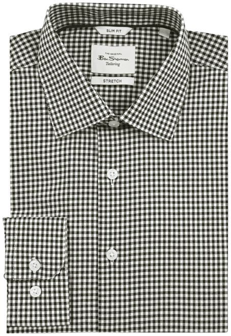 Men's Slim-Fit Gingham Shirt